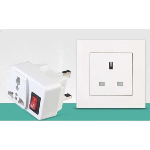 UK Universal Adapter Portable Extension Converter Plug Socket with On/Off Switch E5BE