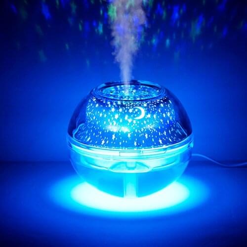 Usb Aroma Humidifier Diffuser With Star Projector Lamp Ultrasonic Mist Maker Air Humidificador With Atmosphere Lamp Home#db4