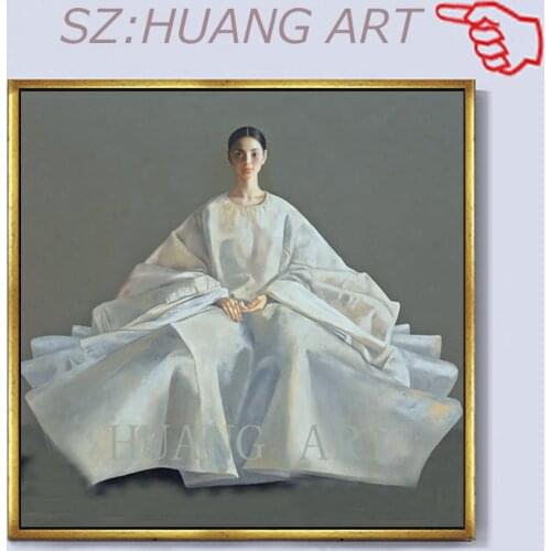 High quality Beautiful noble girl no Frame and With framed Oil Painting Canvas Palette pen On Canvas Picture Home Decoration