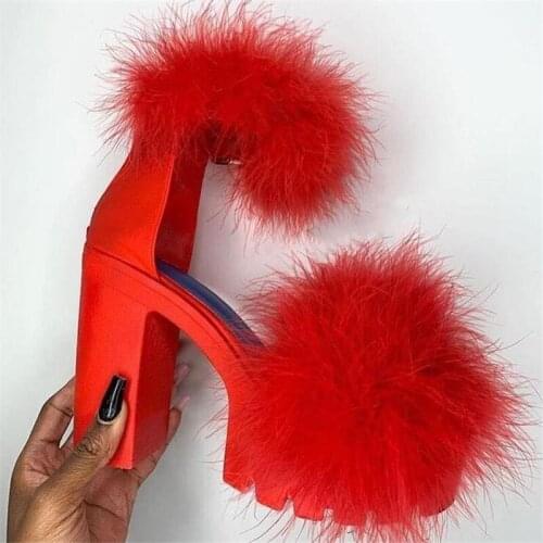 Platform women sandals 2021 summer new thick heel buckle high heel women sandals fashion casual breathable womens shoes slippers