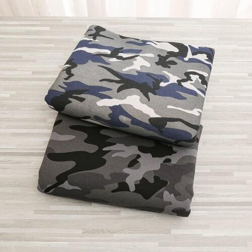 320g Camouflage Sweater Fabric By The Meters Autumn and Winter Fleece Polyester Knit Pants Sports Clothing Fabric TJ2036