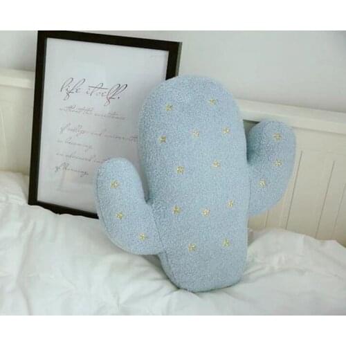 42*40*12cm cute plush cactus cushion pillow kids sofa throw pillow decorative household cute shoulder bag gift