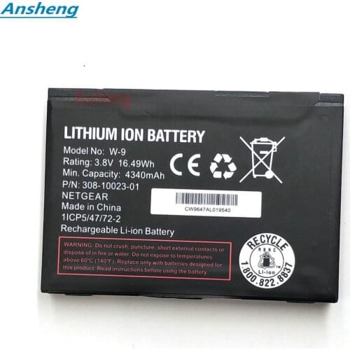Ansheng High Quality 4340mAh W9 W-9 battery for Netgear Sierra AirCard AC810S AC815 Verizon Jetpack Hotspot AC791L Mobile Phone
