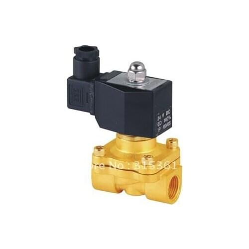 Free Shipping 5PCS 2 Way Solenoid Operated Pneumatic Air Valve Brass 1/2" 220V AC DIN Coil