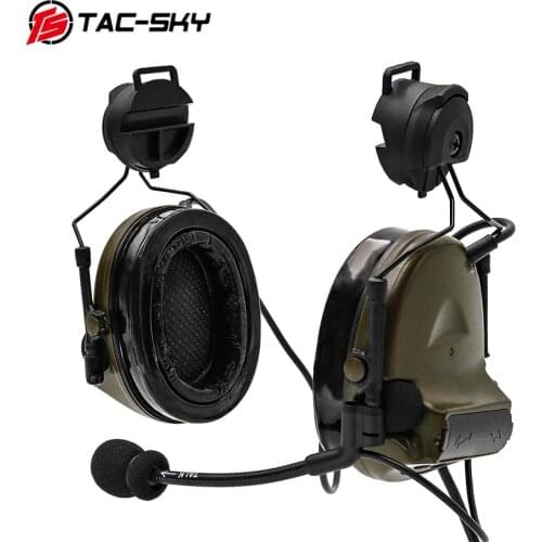 COMTAC II TAC-SKY comtacii helmet bracket silicone earmuffs noise reduction pickup military shooting tactical headset C2FG