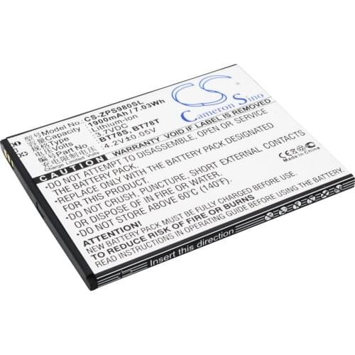 CS 1900mAh / 7.03Wh battery for ZOPO 9515, C2, C2A, C3, ZP980, ZP980+ BT78S, BT78T