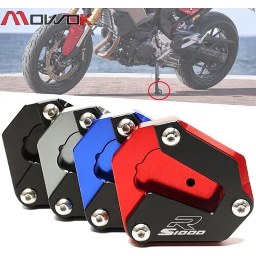 For BMW S1000R S1000 R S 1000 R 2017 2018 2019 2020 2021 Motorcycle CNC Kickstand Foot Side Stand Extension Pad Cover Protector