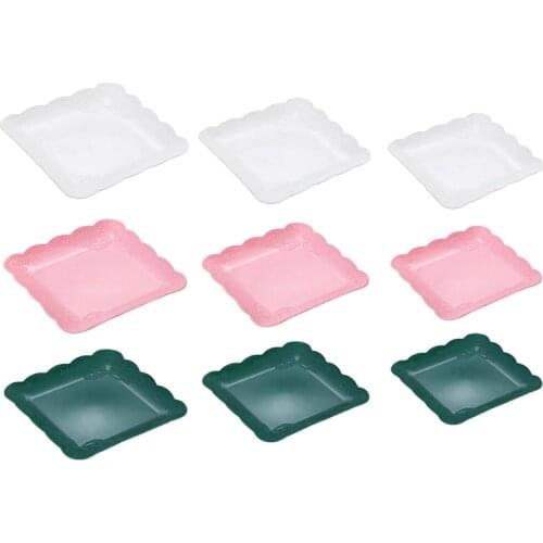 European Embossed Dinner Plate Western Dessert Pastry Spit-bone Dish Rectangle Lace Cake Snack Plate Restaurant Buffet Tray