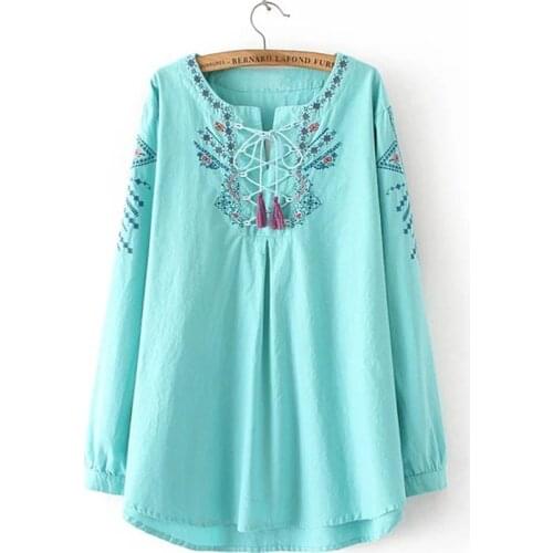 Plus size Hot Sale T Shirt Women Summer Fashion Embroidery Female T-shirt Female Long Sleeve Tshirt Tops Tee Femme