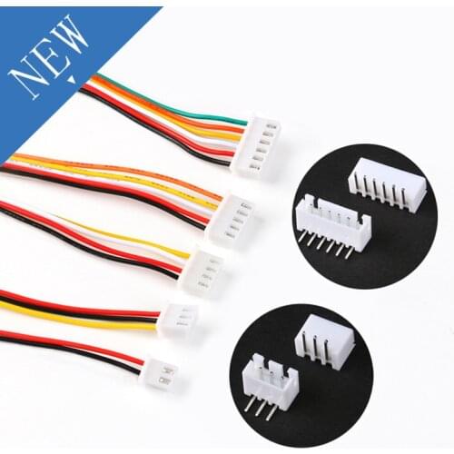 10Sets JST XH2.54 XH 2.54mm Wire Cable Connector 2/3/4/5/6 Pin Pitch Male Female Plug curved Needle Socket 200MM Wire 26AWG 20cm