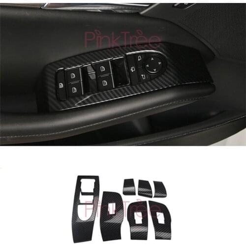 2019 2020 Carbon Fiber Color Door Window Armrest Cover Switch Panel Trim For Mazda 3 Axela Car Styling Tuning Accessories