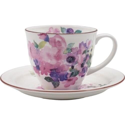 Bone China Afternoon Tea cups saucer set 230ml Japanese Creative Ceramic Coffee cup Office Drinking Cup Suitable for Dishwashers