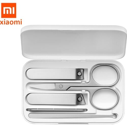 Xiaomi Mijia Stainless Steel Nail Clippers Set Original Scissors Trimmer Pedicure Care Clippers Earpick Nail File useful tools