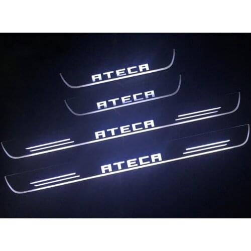 12V Welcome Pedal Lights For Seat Ateca 2016 - 2020 Pedal car Door Sill Pathway lamps led thresholds scuff plates Avante md auto