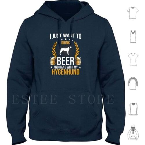 Drink Beer And Hang With My Hygenhund Dog Lover Gift Hoodie Long Sleeve Cuddle Undefined Dog Golang Paw Christmas Love