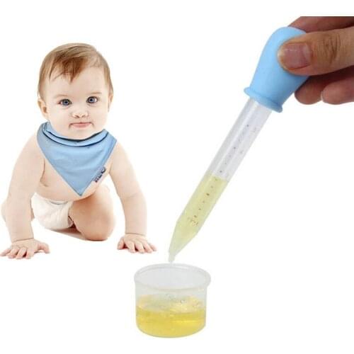 5ML Baby Medicine Dropper Children Clear Silicone Plastic Liquid Food Dropper Feeder Baby Medicine Device