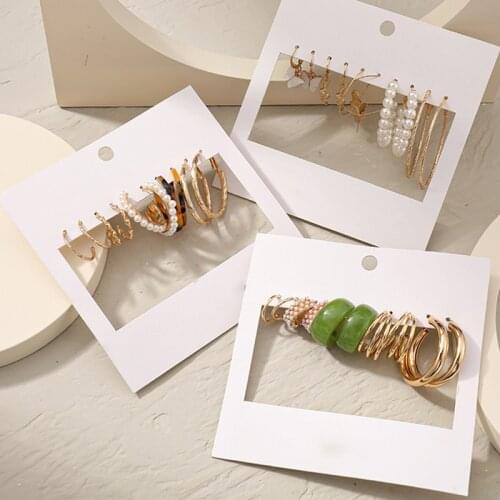 Butterfly Pearl Earrings Set Cross Simple Leopard Earrings Long Tassel Elegant Green Resin Earrings 2021 Jewelry Wedding Party