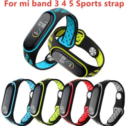 Mi Band 5 6 Strap Bracelet wrist wach xiomi Mi band3 4 accessories smart brtacelet sport Silicone Strap for Xiaomi mi band 5 4 3