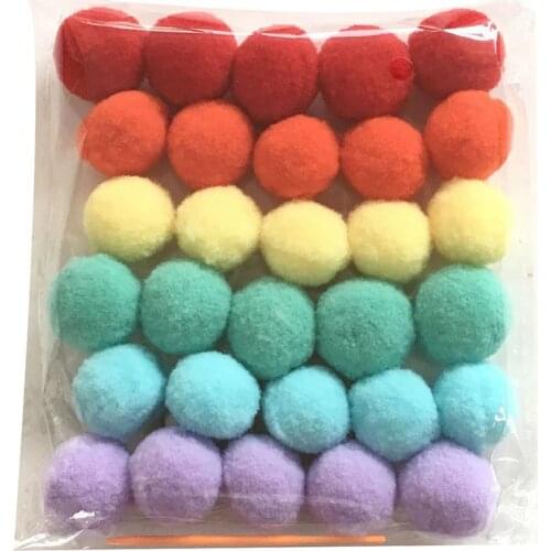 Nordic Style Romantic Colorful Pom Pom Ball Hanging Garland Birthday Party Nursery Childrens Girls' Room Decor Supplies