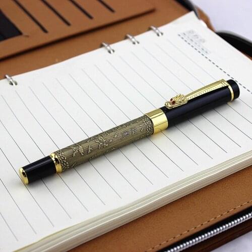 Luxury Fountain Pen Matte Medium Ink Pen Fountain Pens High Quality Dolma Kalem School Office Name Gift Stationery