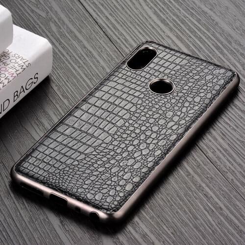 Luxury case for Xiaomi Redmi Note 5 soft Chromed TPU material & crocodile PU leather skin covers coque fundas Redmi Note 5 pro
