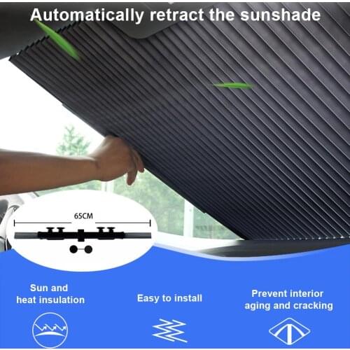 Car Parasol Auto Windshield SunShade Foldable Sun Visor For Front Windshield Shade Block Interior UV-protective Curtains