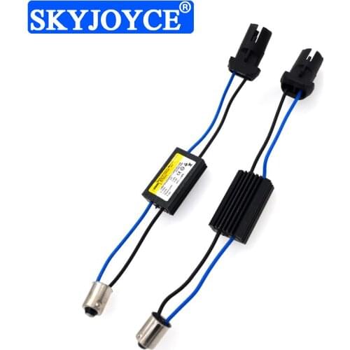 SKYJOYCE Wholesale 12V Canbus Error Free LED Decoder BA9S Turn W5W LED Warning Canceller Decoder 12V Car LED W5W Hard Socket