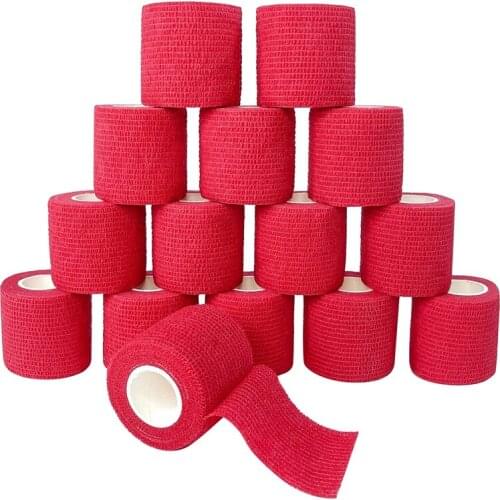 Athletic Elastic Cohesive Bandage 2 Inch X 5 Yards for Sports Injuries Treatments and Recovery First Aid Vet