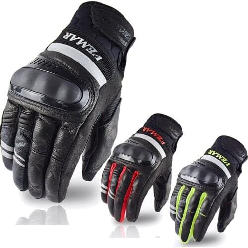 VEMAR Brand Moto Gloves Racing Soft Sheepskin Leather Vemar Waterproof Breathable Motorcycle Gloves Skiing Hiking Outdoor Sport