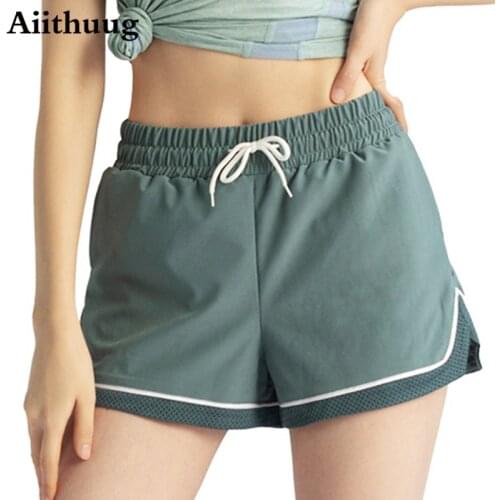 Aiithuug Womens Workout Shorts Athletic Running Dolphin Shorts with Pockets Dry Fit Active Sports Workout Shorts Gym Exercise
