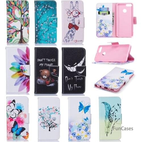 Giraffe Flip Phone Case sFor Coque Huawei Y9 2018 Soft Silicone Back Cover Luxury Unicorn Silicone Case Huawei Ascend Y9 2018