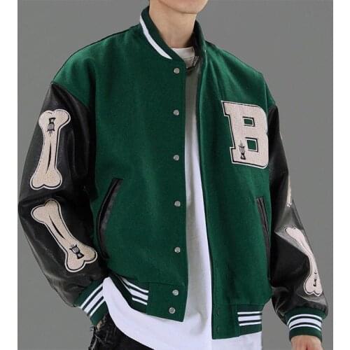 Winters Mens Fashion Jackets Letter Patch Streetwear Bomber Women Baseball Boys Furry Patchwork Coats Unisex Male Clothes