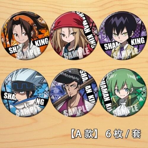 Shaman King YOU ASAKURA Tao Ren badge 58mm Acrylic Brooch Round Pins