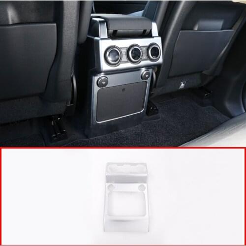 1 Pcs For Land Rover Discovery 5 LR5 2017 ABS Chrome Armrest Box Rear AC Outlet Vent Cover Trim Auto Accessories