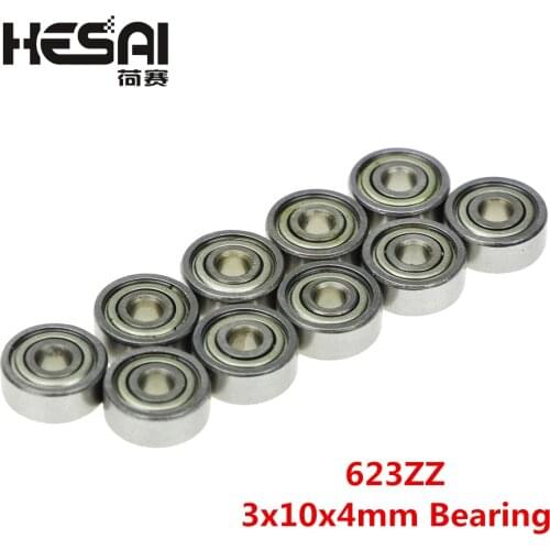 10pcs/lot 623ZZ bearing 623-ZZ 3x10x4 Miniature deep groove ball bearing 623 2Z ZZ bearing 623Z