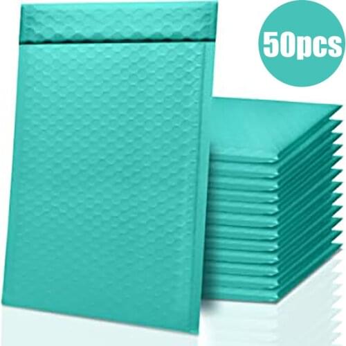 50Pcs Green Poly Bubble Mailers Bubble Poly Mailers Shipping Bags Packaging Bags Packaging for Small Business Bubble Envelopes
