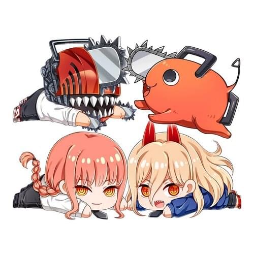 Anime Chainsaw Man Pochita Makima Power Denji Throw Pillow Cartoon Cushion Toy Gift Cute Double Sided Pattern Plush Stuffed New