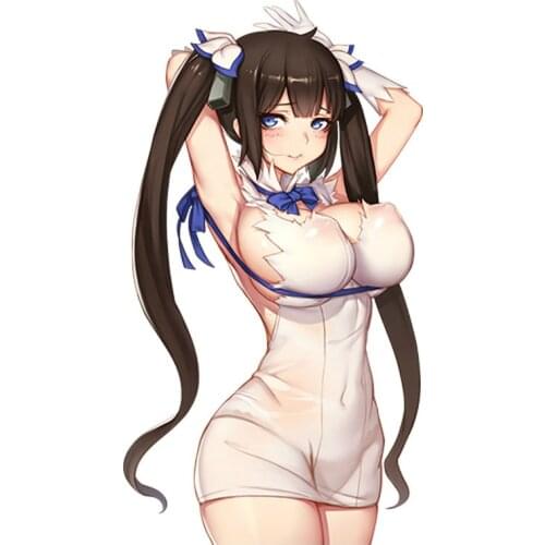 Anime Girl Car Stickers DanMachi - Hestia Bumper Cute Bumper Motorcycle Decal Vinyl Decals Personalized Decorative Accessories