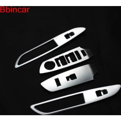 Bbincar Car Accessories For Chevrolet Trax 2014 2015 ABS Chrome Interior Auto Covers Inner Side Door Armrest Cover Trim 4pcs