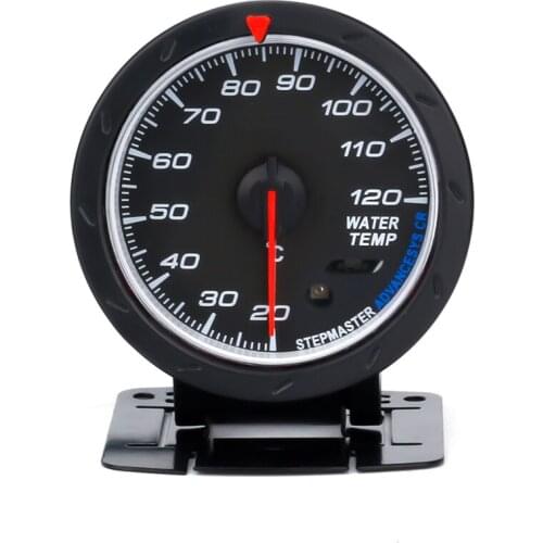 60MM Car Water Temperature Gauge 20--120 Celsius Water Temp Meter Red & White Lighting Car Gauge With sensor