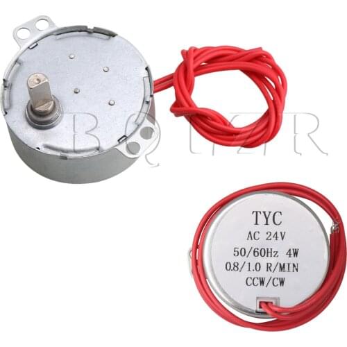 BQLZR AC24V 0.9-1.1rpm Speed Turnable Shaft Synchronous Motor 12KGF.CM Torque