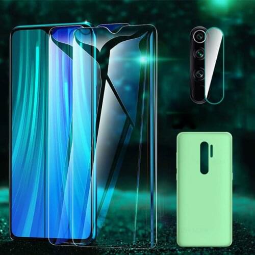 3-in-1 Case + Camera Glass For xiaom redmi note 8 7 pro Screen Protector Lens Glass On Redmi note 8 Note 7 7a Camera Glass
