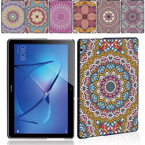 Tablet Case for Huawei MediaPad T3 10 9.6 Inch Anti-fall Plastic Hard Back Shell + Free Stylus