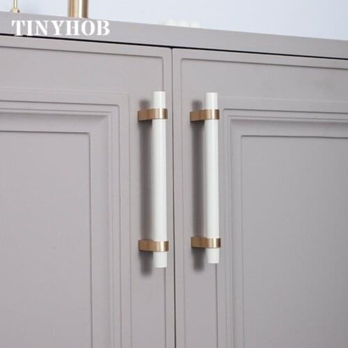 Macaron color/Wood+Brass Cabinet Long Handles Furniture Drawer Pulls Drawer T Bar Kitchen Pulls Pink Furniture Handle Hardware