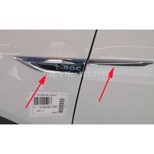 For 2018 2019 2020 2021 VW T-ROC TROC original door Side Wing Fender Emblem Badge sticker Trim