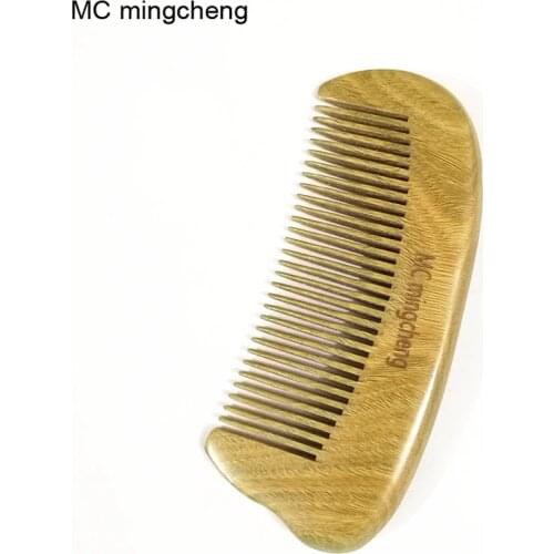 MC Pocket Hair Combs Healthy Care Natural Wooden Comb Green Sandalwood Comb Professional Hairbrushes Wedding Brosse Cheveux Gift