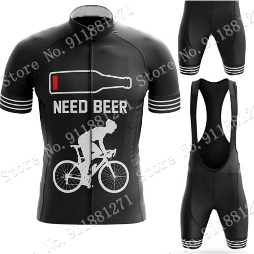 Suit Need Beer 2021 Cycling Jersey Set Men Cycling Clothing Summer Road Bike Shirts Bicycle Bib Shorts MTB Maillot Culotte Ropa