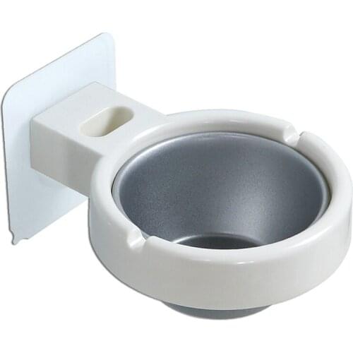 Creative Stainless Steel Ashtray With Sucker Waterproof Wall-mounted Toilet Bathroom Ashtray Storage Box