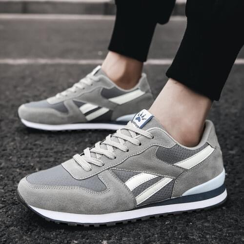 Fashion Mens Casual Shoes Leather Men Shoes Sneakers Light Breathable Casual Sports Shoes Outdoor Non-slip Flat Walking Shoes