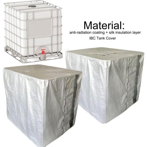 IBC Container Cover IBC Container Waterproof Dustproof Zipper Cover Rain Water Tank Garden UV Sun Snow Protection